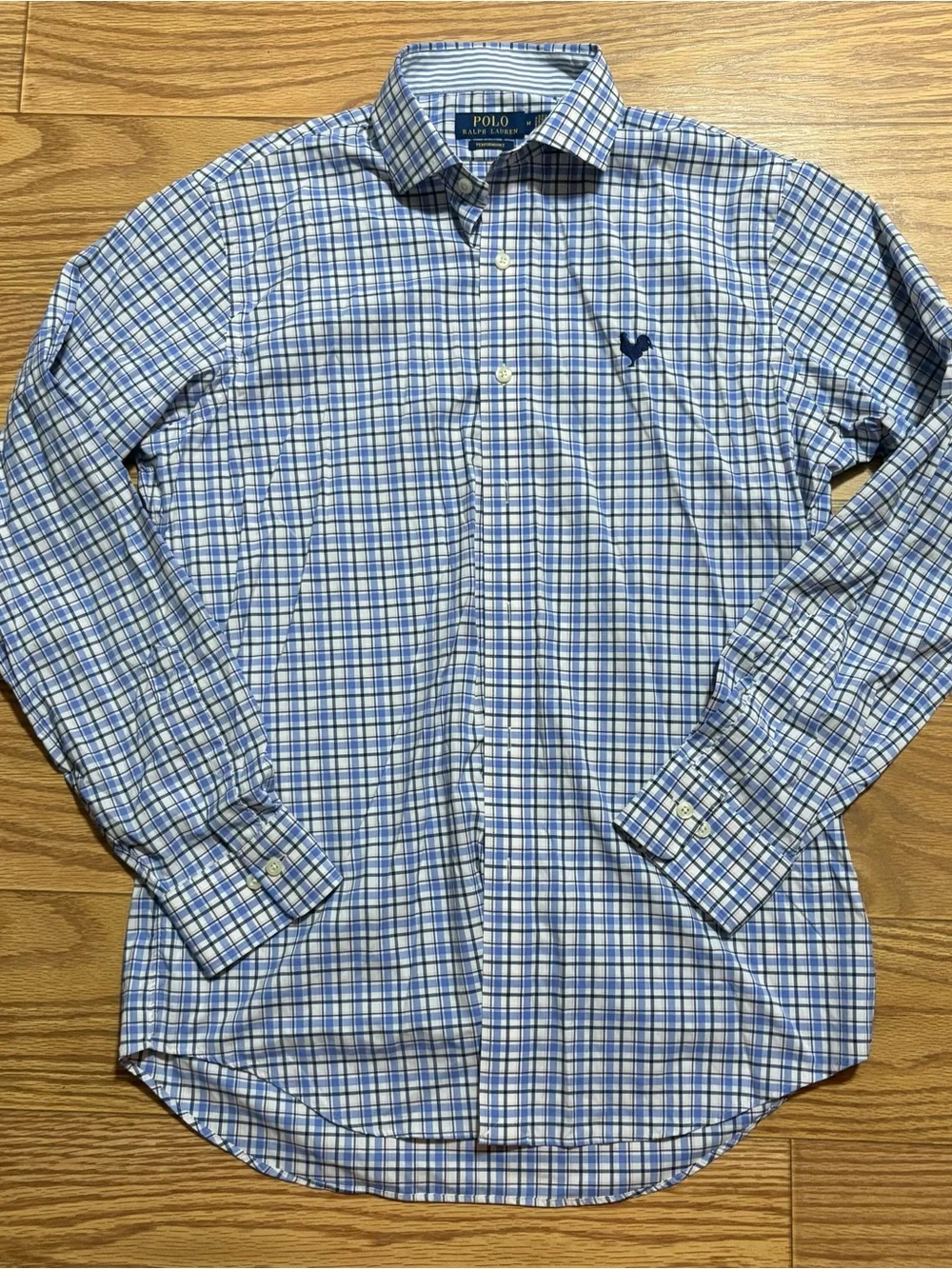 Polo Ralph Lauren Performance Plaid Button Down Gallic Rooster Shirt Medium